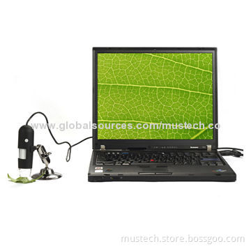 Portable Microscope, Compatible with Microsoft's Windows and Apple's Mac, 110 x 33mm Size